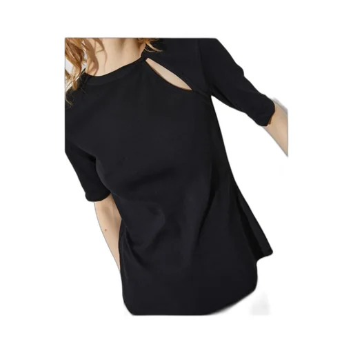 Ribbed Cutout T-Shirt