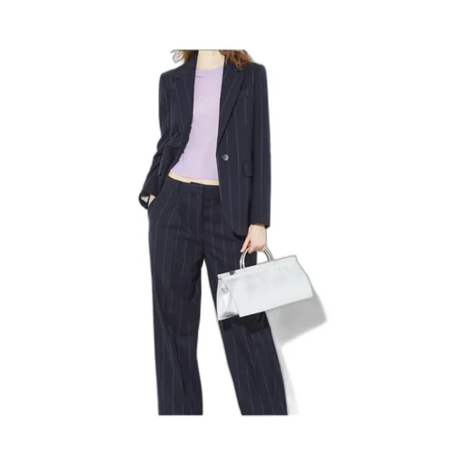 Pinstripe Flannel Suit Jacket