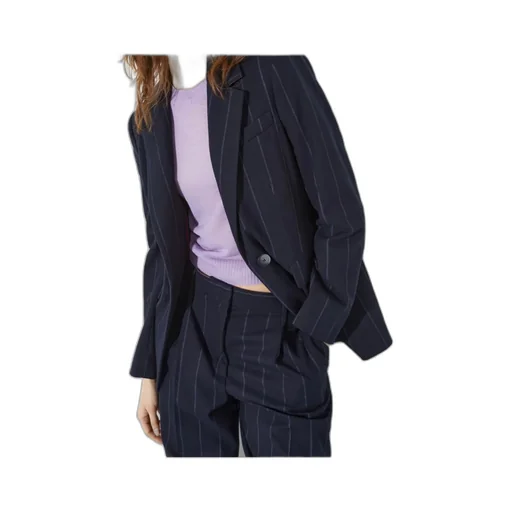 Pinstripe Flannel Suit Jacket