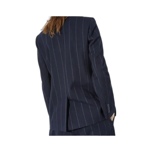 Pinstripe Flannel Suit Jacket