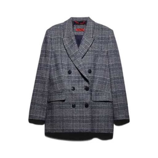 Double-Breasted Flannel Suit Jacket