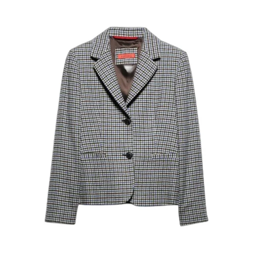 Long-Sleeved Flannel Suit Jacket