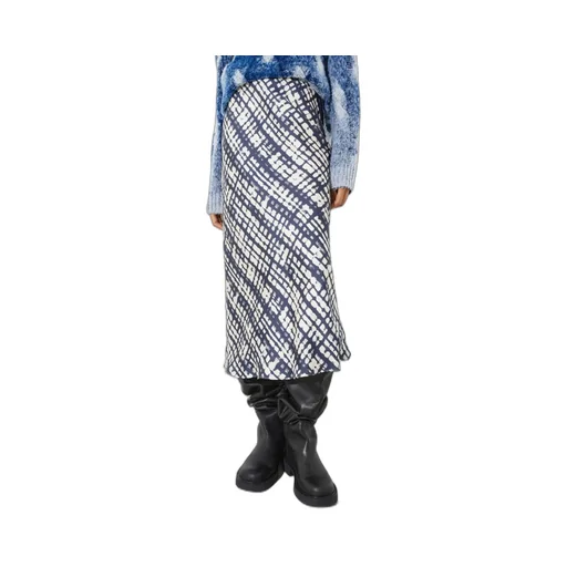 Silk Twill Midi Skirt