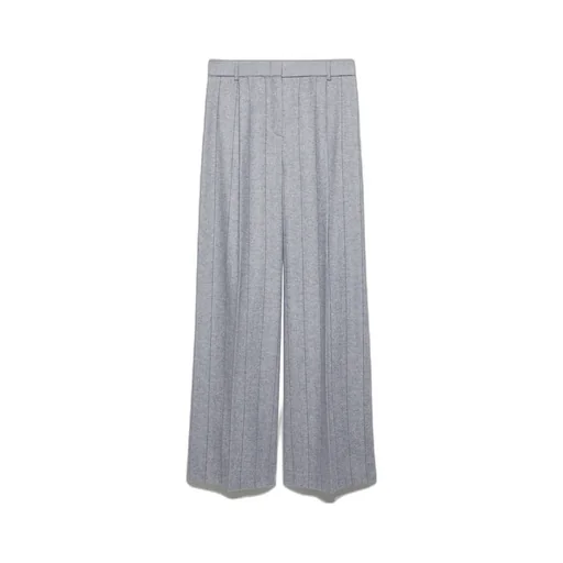 Wool Wide-Leg Casual Pants