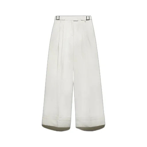 Wide-Leg Brushed Casual Pants