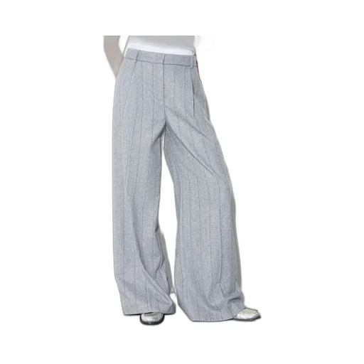 Wool Wide-Leg Casual Pants