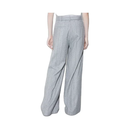 Wool Wide-Leg Casual Pants