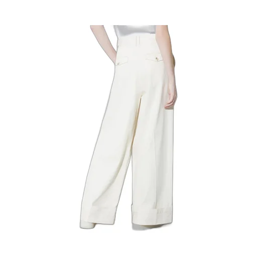 Wide-Leg Brushed Casual Pants