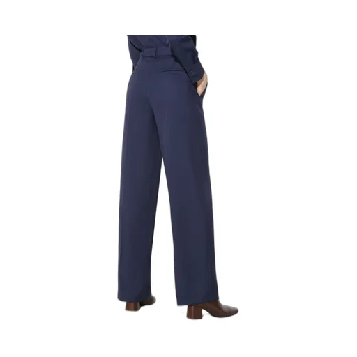 Wide-Leg Wool Twill Pants