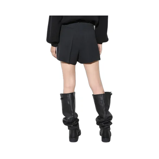 Wide-Leg Wool Shorts