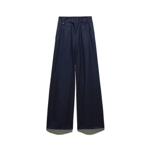 Wide-Leg Wool Casual Pants