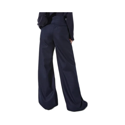 Wide-Leg Wool Casual Pants