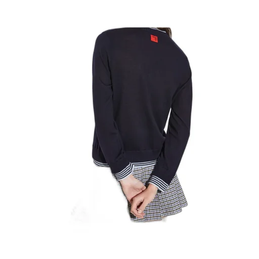 Long-Sleeved Wool Knit Sweater