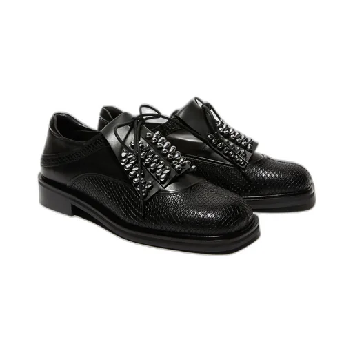 Lace-Up Flat Shoes