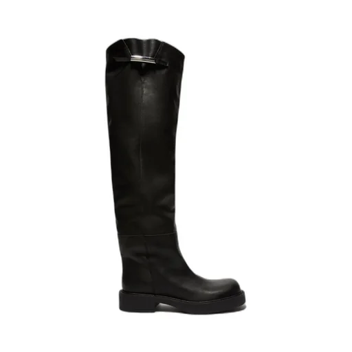 Round-Toe Knee-High Boots