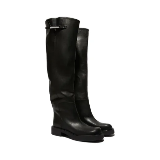 Round-Toe Knee-High Boots