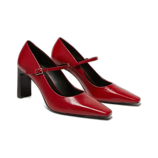 Square-Toed Mary Jane Shoes