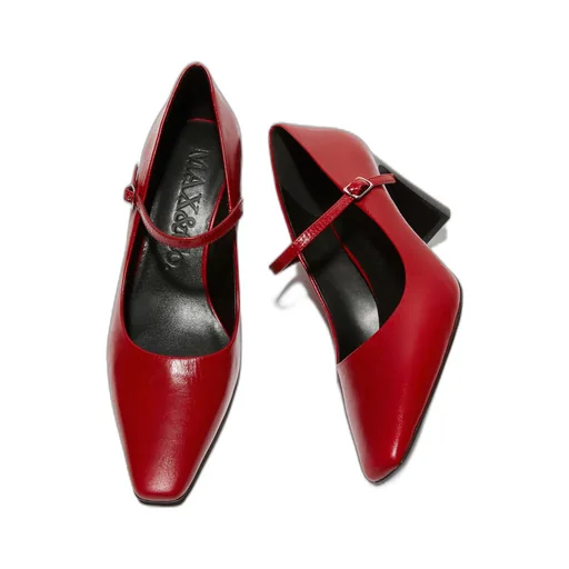 Square-Toed Mary Jane Shoes