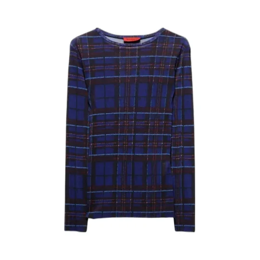 Tartan Tulle-Jersey T-Shirt