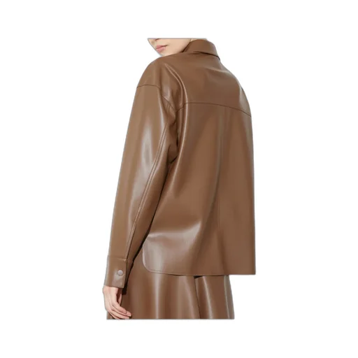 Coated-Jersey Shacket