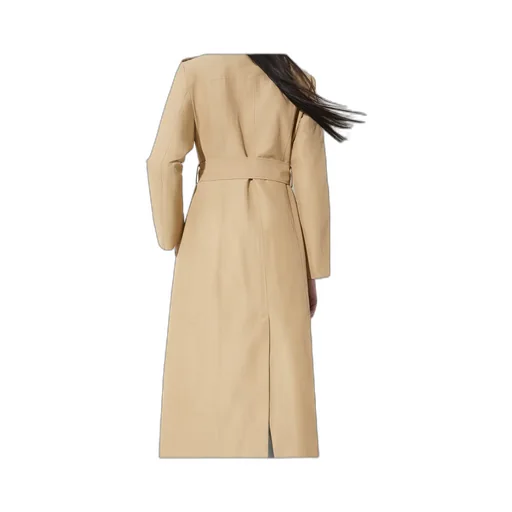 Long-Sleeved Mid-Length Trench Coat