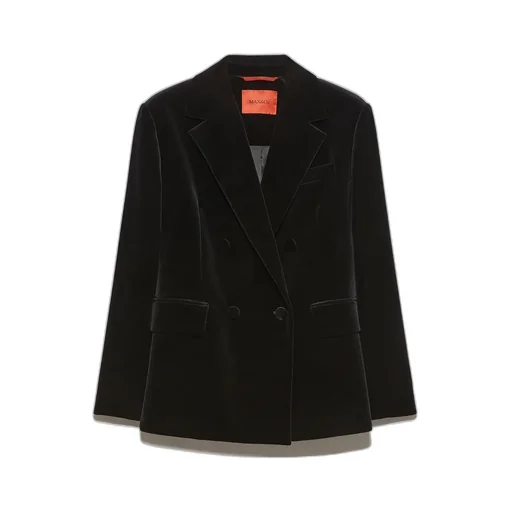 Double-Breasted Blazer In Velvet