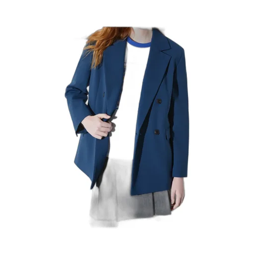 Double-Breasted Gabardine Blazer