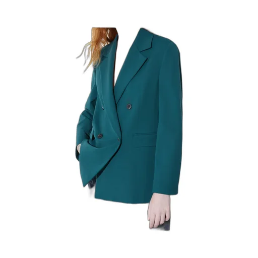 Double-Breasted Gabardine Blazer