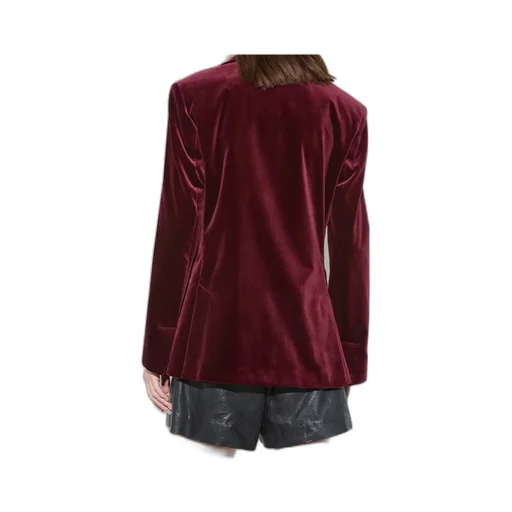 Double-Breasted Blazer In Velvet