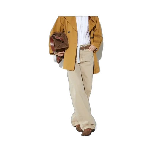 Barrel Leg Drill Trousers