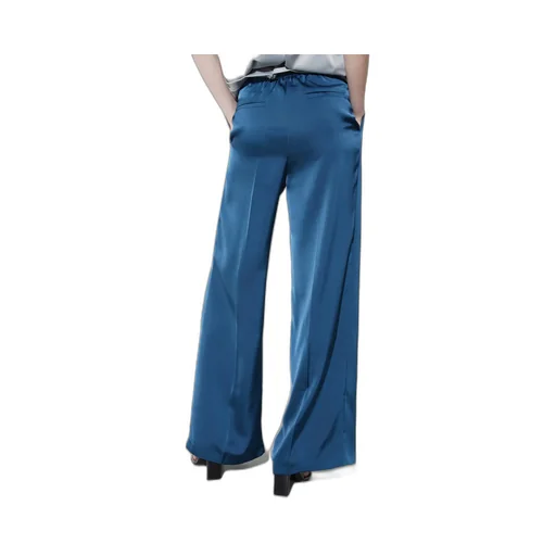 Flowing Satin Wide-Leg Trousers