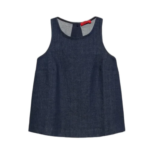 Slit Denim Top