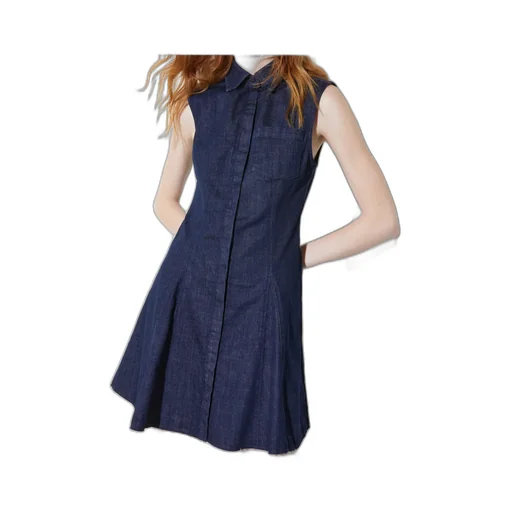 Flared Denim Shirt Dress