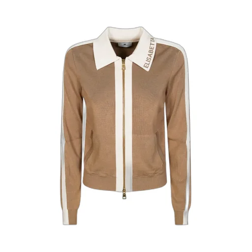 Elisabetta Franchi Shiny Bands Knit Jacket