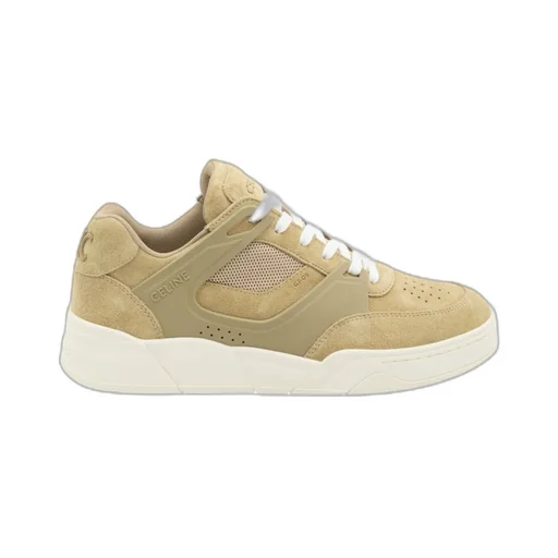 Celine Trainer Ct-09 Low Lace-Up Sneaker In Suede Calfskin And Mesh