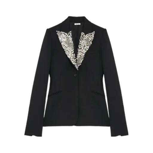 Alexander Mcqueen Chain Mail Embroidery Single-Breasted Jacket