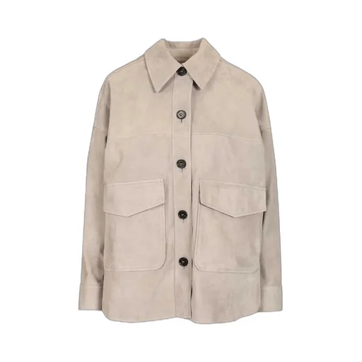 Arma Kaylee Suede Patch-Pocket Jacket