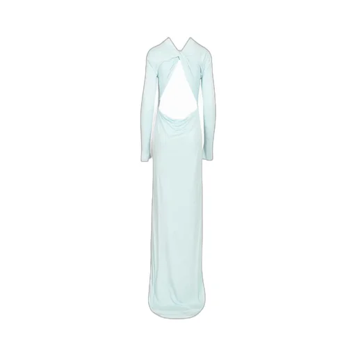 Tom Ford	Long-Sleeved Open-Back Train Gown