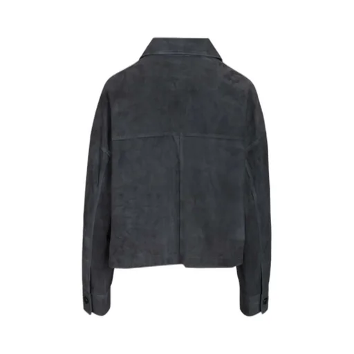 Long-Sleeved Leather Jacket