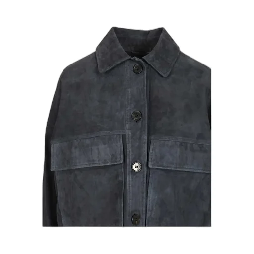 Long-Sleeved Leather Jacket