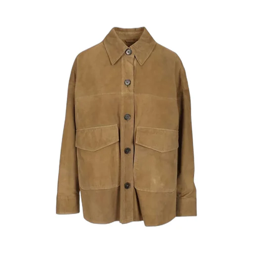 Long-Sleeved Leather Jacket