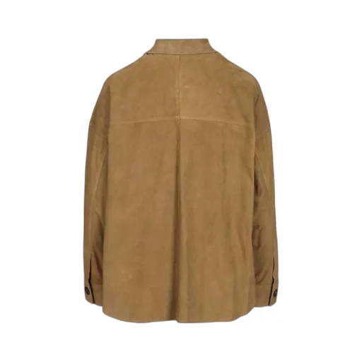 Long-Sleeved Leather Jacket