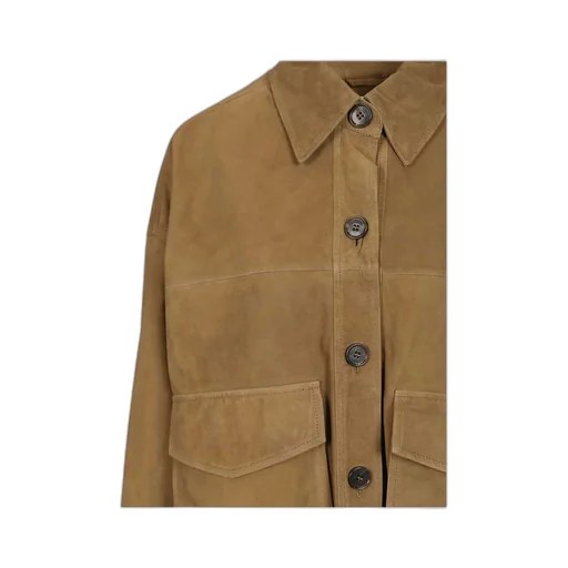 Long-Sleeved Leather Jacket