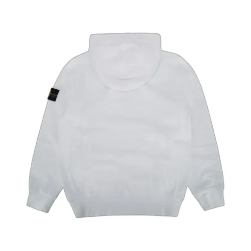 Stone Island Junior Long Sleeved Logo Patch Hoodie