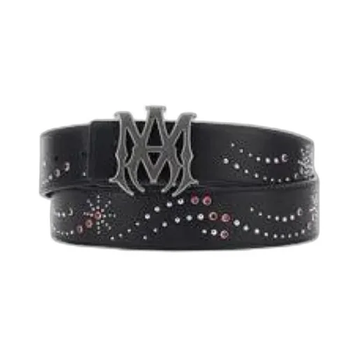 Amiri Logo Embellished Buckle Belt