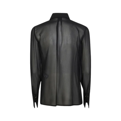Elisabetta Franchi Sash Belt Georgette CrÊPe Blouse