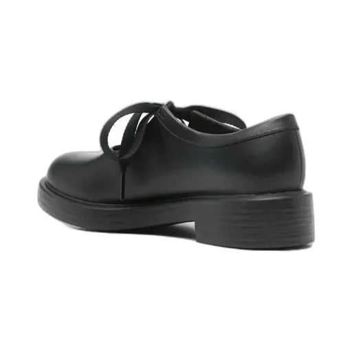 Ribbon Lace-Up Loafers