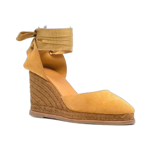 Round-Toe Wedge Heels