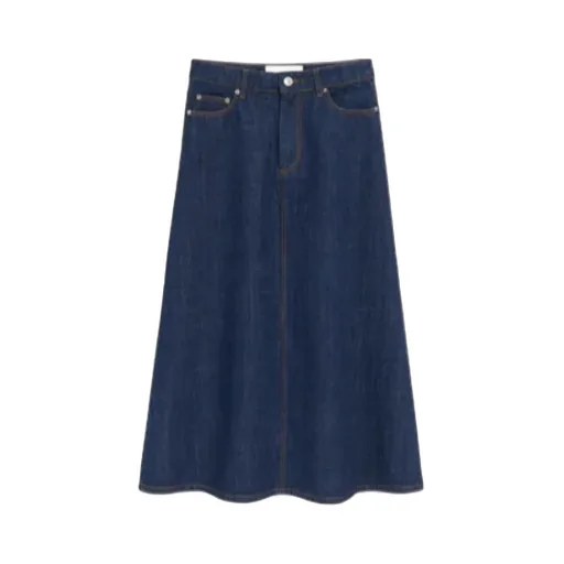 Ami Denim High-Waist Skirt