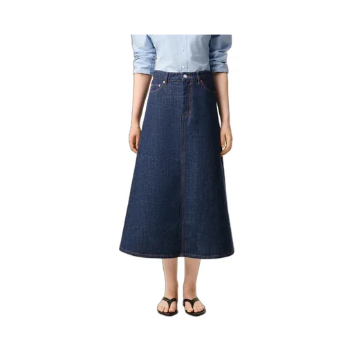 Ami Denim High-Waist Skirt